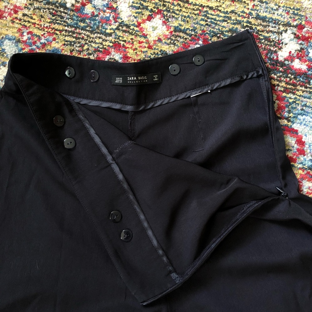 Zara High Waist Culottes Wide Leg Capri XS - Picture 3 of 4